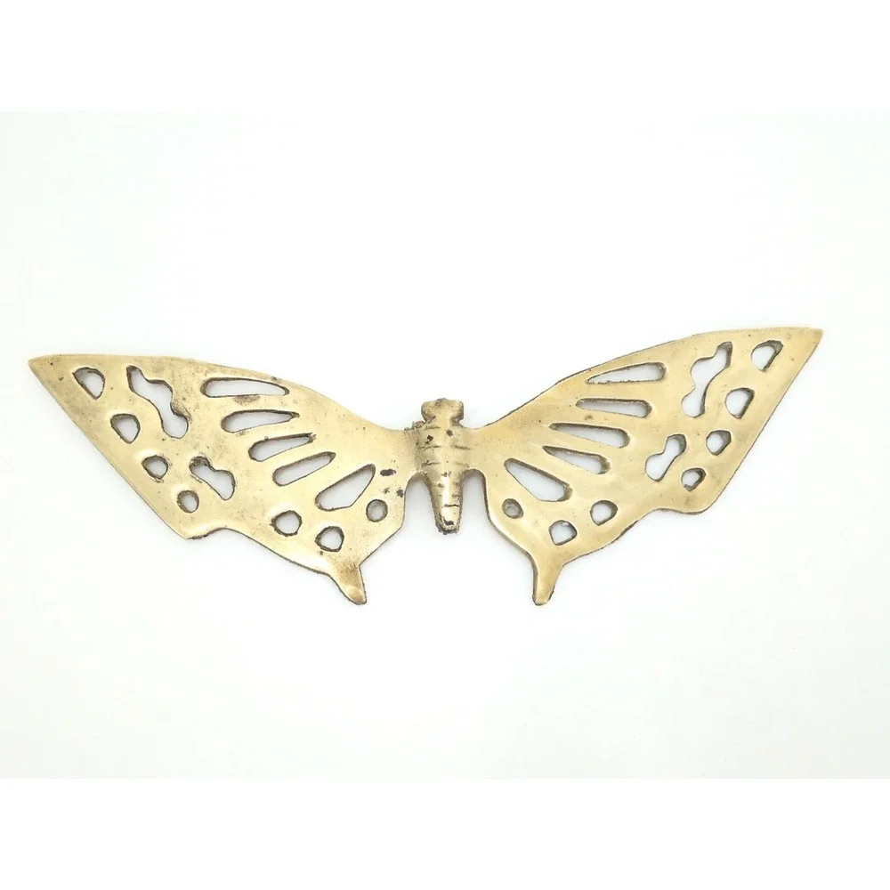 Brass Butterfly Wall Art 1 Brass Butterfly Mid Century Modern Decor No Antennae